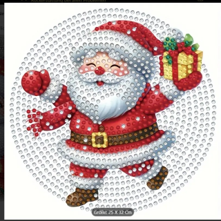 Preview: Diamond Painting Weihnachtsmann- 3-stufiges Dessertständer